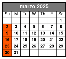 Sunday marzo Schedule