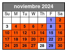 1 Hour 30 Minutes noviembre Schedule