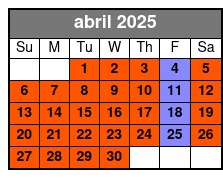 1 Hour 30 Minutes abril Schedule