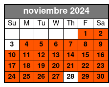 Tour En Español noviembre Schedule