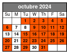 Standard Window Table octubre Schedule