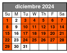 Standard Window Table diciembre Schedule