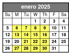 Ice Skating Off Peak enero Schedule