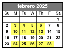 Ice Skating Off Peak febrero Schedule