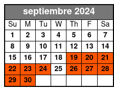 Pickup at Manhattan septiembre Schedule