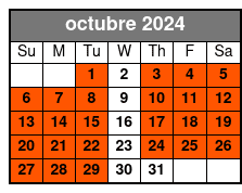 Pickup at Manhattan octubre Schedule