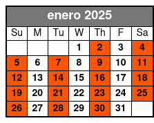 Central Park Bike Tour enero Schedule