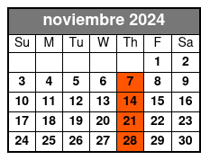 Dream Diamond Hunt noviembre Schedule