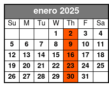 Dream Diamond Hunt enero Schedule