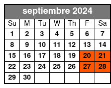 Silver Package septiembre Schedule