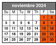 Gold Package noviembre Schedule