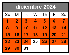 Late Night Package diciembre Schedule