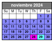 Standard Experience noviembre Schedule