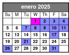 Standard Experience enero Schedule