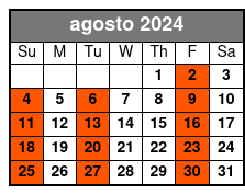 2024 Boston agosto Schedule