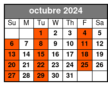 2024 Boston octubre Schedule