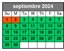 Manhattan Cruise septiembre Schedule