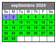 Premier Seating septiembre Schedule