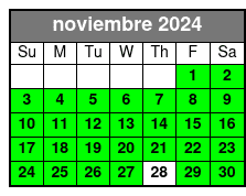 Premier Seating noviembre Schedule