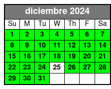 Premier Seating diciembre Schedule