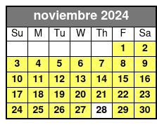 Landmarks Cruise noviembre Schedule