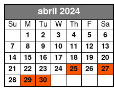Washington DC Day Trip abril Schedule
