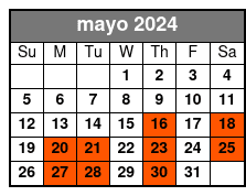 Washington DC Day Trip mayo Schedule