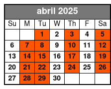 Washington DC Day Trip abril Schedule