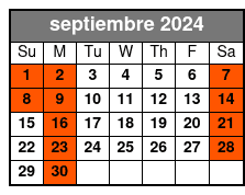 Spanish septiembre Schedule