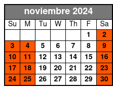 Spanish noviembre Schedule