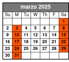 Spanish marzo Schedule