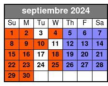 Departure septiembre Schedule