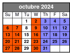 Departure octubre Schedule