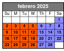 Departure febrero Schedule