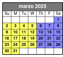 Departure marzo Schedule