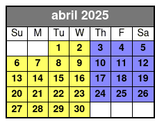 Departure abril Schedule