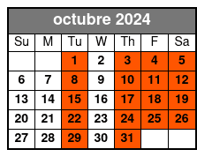 Glass-Top + Tor Observatory octubre Schedule