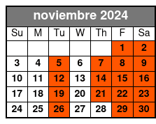 Glass-Top + Tor Observatory noviembre Schedule