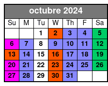 Orchestra Rows A-P octubre Schedule