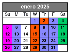 Orchestra Rows A-P enero Schedule