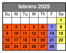 Stage-Side febrero Schedule
