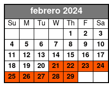 2 - Hour Bike Rental febrero Schedule