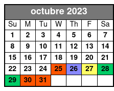 Group Tour octubre Schedule