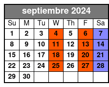 10am Tour septiembre Schedule