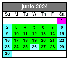 Cruise Timed Ticket junio Schedule