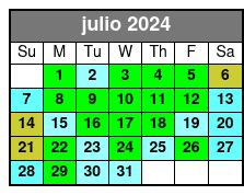 Cruise Timed Ticket julio Schedule