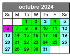 Cruise Timed Ticket octubre Schedule