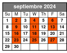 Am Departure septiembre Schedule