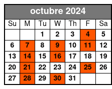 Am Departure octubre Schedule