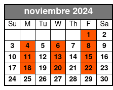 Am Departure noviembre Schedule